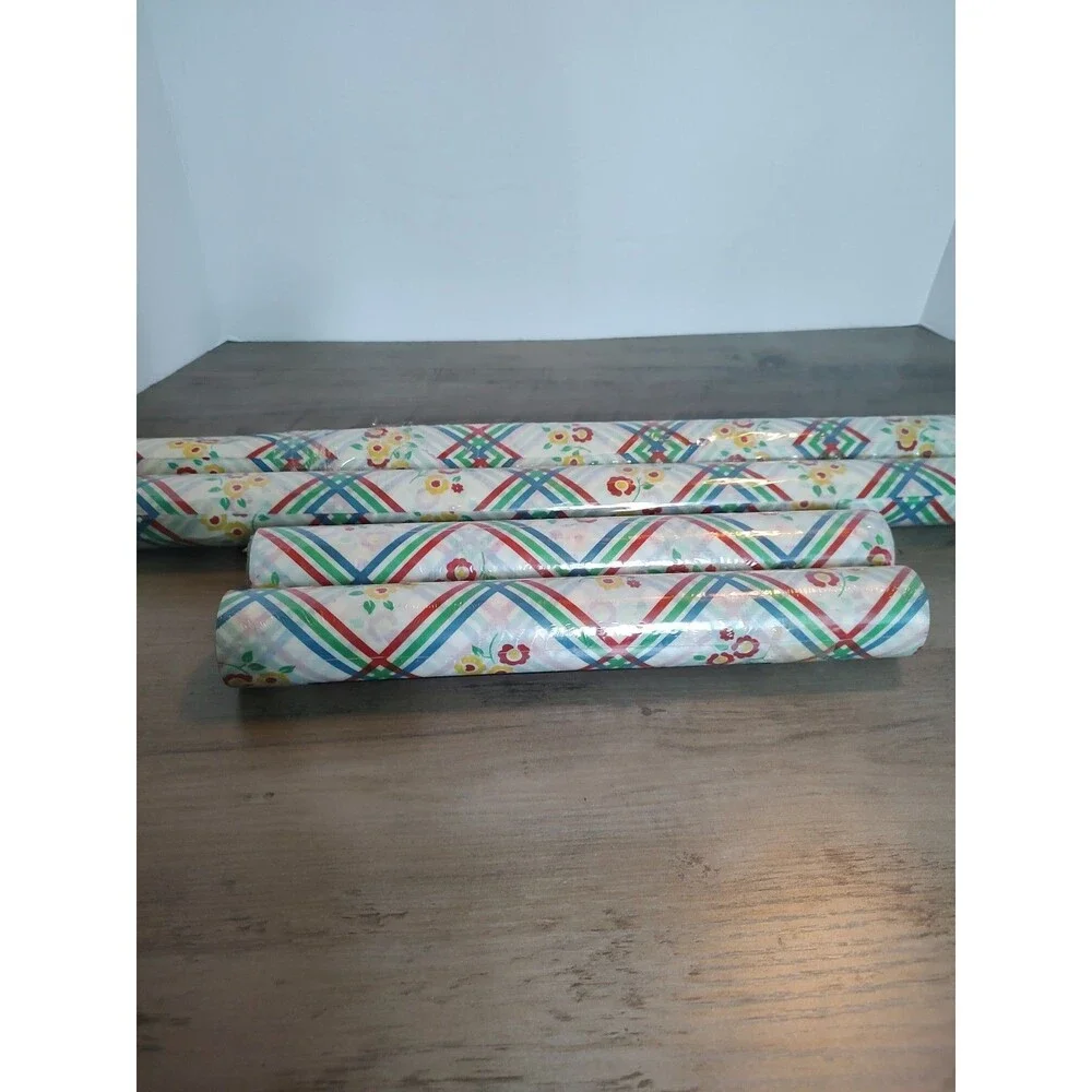 4 Rolls VTG Kitchen Rubbermaid Shelf Liner Floral 1980’s  Heidi New, Old Stock